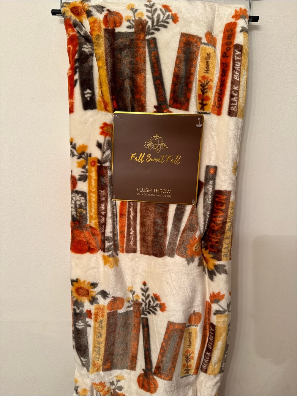 Fall Books Throw Blanket